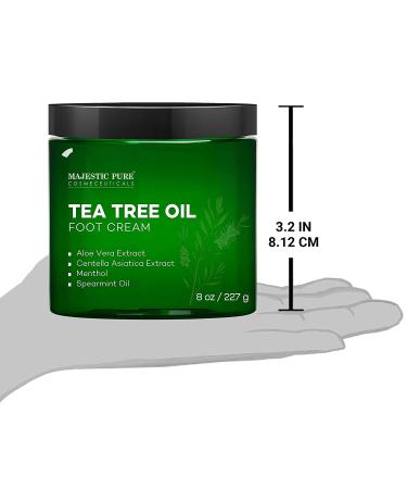Majestic Pure Athlete's Foot Cream with Tea Tree Oil, Aloe & Spearmint - 8 oz - Buy Online on SooperMarket.com