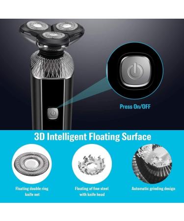 GeRRiT Electric Shaver for Men - 4 in 1 Rechargeable Rotary Razors & Beard Trimmer - Waterproof Wet & Dry Cordless Face Shaver - International Shipping Available - Buy Online on SooperMarket.com
