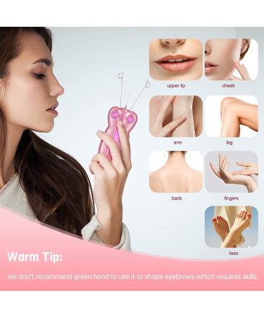 Electric Facial Threading Hair Remover for Women - Automatic Epilator for Fine Hair on Face, Chin, Upper Lip, Arms - Buy Online on SooperMarket.com