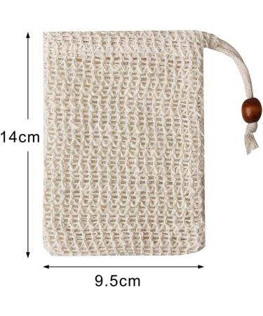 Nuoshen 2 Pcs Sisal Soap Bag - Natural Organic Exfoliating Soap Saver Pouch for Foaming & Drying Soaps - Buy Online on SooperMarket.com