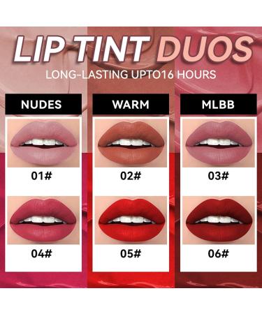 Matte Liquid Lipstick Makeup Set - 3 Pcs Long Lasting Smudge Proof Lip Gloss | High Pigmented Velvety Nude Red Lip Stain Gift Set for Women & Girls - Buy Online on SooperMarket.com