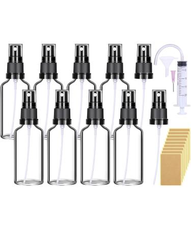 Spray bottle of glass small 8 pieces 50ml transparent spray bottle empty perfume atmosphere mini spray bottles for filling portable atomizable atomizer for perfume cosmetics body care liquid oils 50ml 8stk