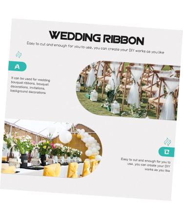 STOBOK 1 roll Prop Gauze Handrail Ribbon Decor Craft Stair Decorative Mesh Tulle Diy Dress Party Wedding 0.01X49X3000CM Green - Buy Online on SooperMarket.com