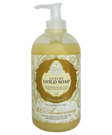 Nesti Dante Luxury Gold Soap 60-th Anniversary Liquid Hand & Face Soap 16.9 Ounces