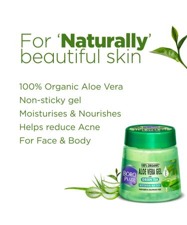 Buy Aloe Vera Gel with Green Tea - 200 ml | Soothing Hydration & Skin Care - International Shipping Available - Buy Online on SooperMarket.com