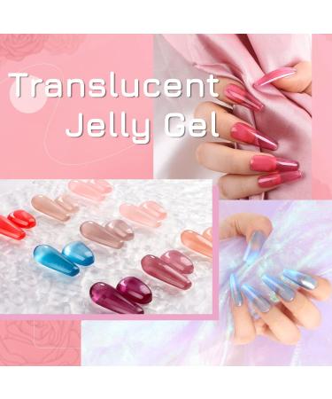 Lavender Violets 48pcs Jelly Gel Nail Polish Kit with LED Nail Dryer | Trendy Soak Off Colors | Matte Top Coat & Free Nail Decorations Included | Manicure Tools - Q976 - Buy Online on SooperMarket.com
