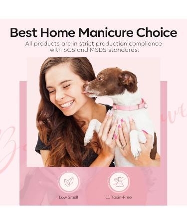 Modelones Gel Nail Polish 15ML Pink Gel Polish Soak Off LED Color Gel Home DIY Professional Salon Manicure Infinite Shine 28 Day Long Lasting 0.5 Fl Ounce - Buy Online on SooperMarket.com