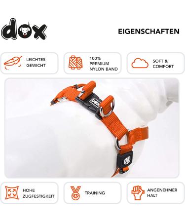 DDOXX Nylon Step-In Dog Harness - Adjustable Orange Puppy Harness for All Sizes - XXS (1.0 x 26-35 cm) - Comfortable & Durable International Shipping - Buy Online on SooperMarket.com