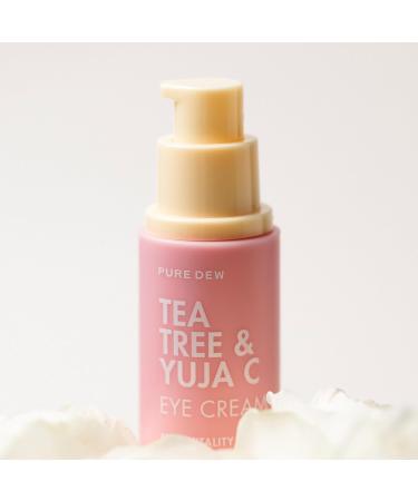 TONYMOLY Pure Dew Tea Tree & Yuja C Eye Cream - Hydrating & Soothing Eye Treatment for Bright Healthy Skin - International Shipping Available - Buy Online on SooperMarket.com