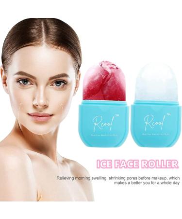 Rcool Ice Face Roller & Gua Sha - Premium Facial Massager for Youthful Skin Reduce Fine Lines Shrink Pores & Acne - Blue Ice Roller for Face & Eyes - Buy Online on SooperMarket.com