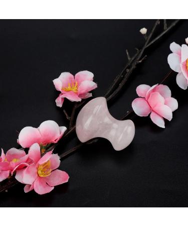Buy BORDSTRACT Rose Quartz Massage Stone - Natural Mushroom-Shaped Face Tool for Wrinkle Removal & Facial Lift - Ideal for Home Massage - International Shipping Available - Buy Online on SooperMarket.com
