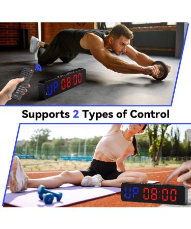 Seesii 13 Inch Gym Timer with Remote - Customizable Interval Workout Clock for HIIT, Crossfit, and Home Gym - Buy Online on SooperMarket.com