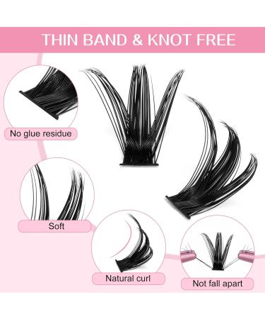 280 Pcs 40D+50D Mixed Lash Clusters - DIY Lash Extension Kit for At-Home Application - 14 Rows Cluster Lashes - 9-15 mix 40D+50D-C-Large - Buy Online on SooperMarket.com