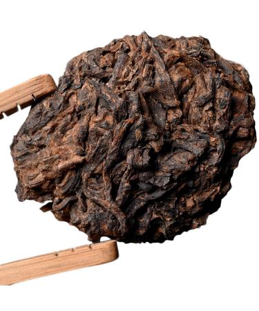 Oriarm Yunnan Ripe Puerh Tea Lao Cha Tou - Menghai Shu Puerh Old Tea Nuggets - Chinese Pu Erh Tea Aged 225g Ziplock Resealable Bag Puerh Old Tea Nuggets 225g