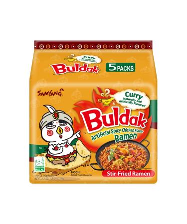Samyang Hot chicken Curry flavor ramen Halah 4.93 oz (140g) x5 Curry 4.93 Ounce (Pack of 5)