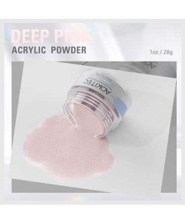 Professional Deep Pink Acrylic Nail Powder - Long Lasting Extension for French Nail Art - 1oz - Buy Online on SooperMarket.com