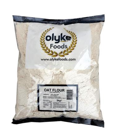 Olyke Oat Flour 3kg | 100% Oats 3 kg (Pack of 1)