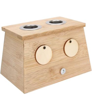 Moxibustion Box - 3 Types Moxa Sticks Burner | Popular Bamboo Box for Health Care & Healing Therapy (2 Holes) - Buy Online on SooperMarket.com