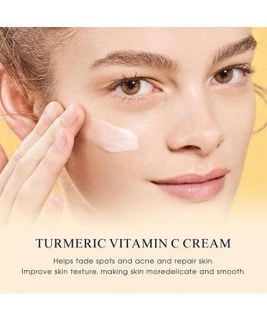 Vitamin C + Turmeric Face Cream Vitamin C Face Moisturiser Anti Aging Face Cream Brightening Night & Day Cream Dark Spot Remover for Face & Body Moisturizing & Smooth & Delicate Skin - Buy Online on SooperMarket.com