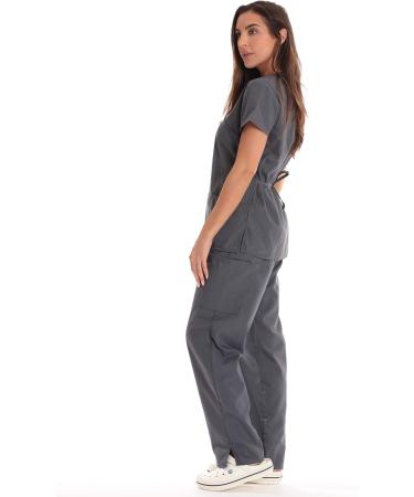 Just Love Women's Tie Back Scrub Set - Steel Gray, Size Medium | Medical Scrubs - Buy Online on SooperMarket.com