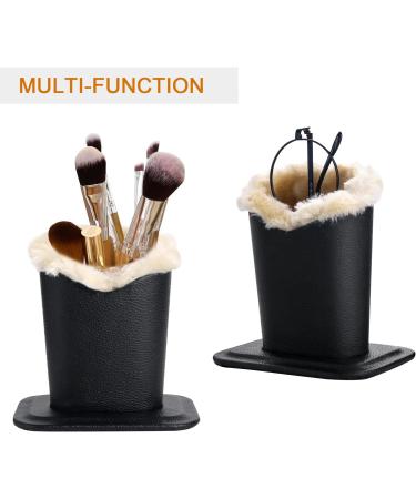 Bivisen Eyeglass Holder Case - Modern Velvet Plush PU Leather in Black & Navy Blue | Stylish & Durable Eyewear Storage for Travel - Buy Online on SooperMarket.com