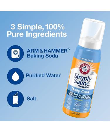 Simply Saline Nasal Mist 3 oz - Pack of 4 | Sinus Relief Spray - Buy Online on SooperMarket.com
