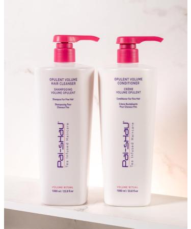 Pai-Shau Opulent Volume Cleanser and Conditioner Duo Set - Volumizing Cleanser and Conditioner for Thin Hair - Provides Improved Volume and Hydration - Shampoo for Women - 33.8 Fl Oz each Volume Duo 1L - Buy Online on SooperMarket.com