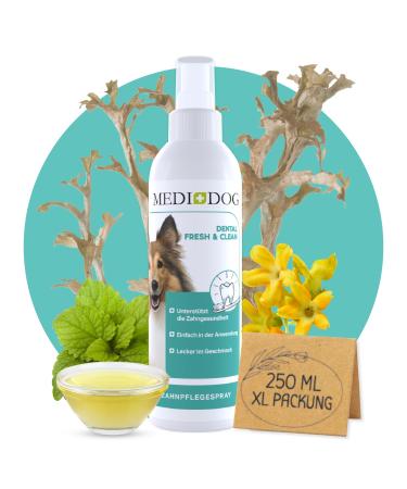 MEDIDOG Dental Fresh & Clean Dental Spray XL pack of 250 ml Dental care for dogs Tartar prevention fresh breath
