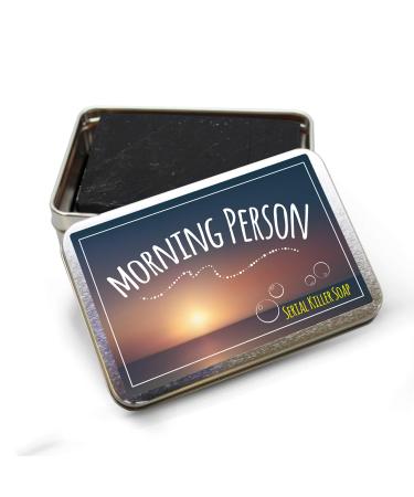 Morning Person Serial Killer Soap - Novelty Bath Bar for Men and Women - Black Soap Handcrafted Made in the USA Contains Activated Charcoal