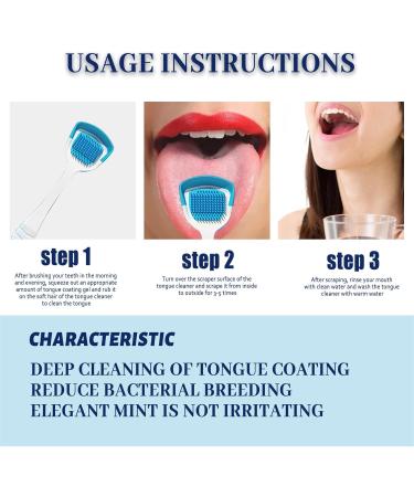 Facynde Tung Gel and Brush | Tongue Cleaner Gel Set for Fresh Breath | Mint Tongue Scraper & Oral Hygiene Solution - Buy Online on SooperMarket.com