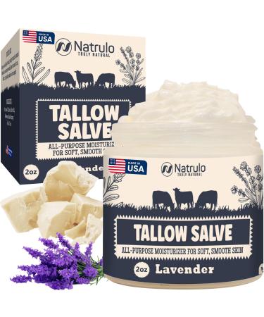 Beef Tallow Salve All Natural Grass Fed Beef Tallow & Honey All Purpose Balm Moisturizing Body Salve Great for Eczema Cracked Dry Itchy Irritated Skin Skin Repair Skincare Made in USA