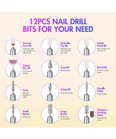 OHZOIRIC Electric Nail Drill 45000RPM - Professional Portable Nail File Kit for Manicure, Pedicure, Acrylic & Gel Nails - High-Speed Nail Drill for Home & Salon Use - Buy Online on SooperMarket.com