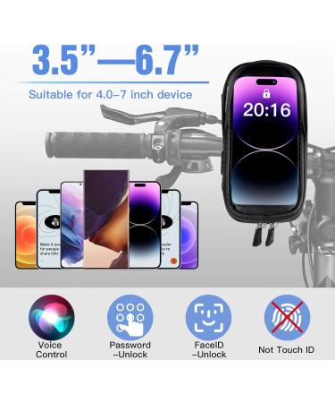 Wolfilist Waterproof Mobile Phone Holder for Bike | Universal 5.5-7 Inch Smartphone Steering Handlebar Pocket Bag - Buy Online on SooperMarket.com