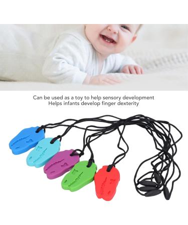 Viagasafamido Silicone Tyrannosaurus Rex Bite Ring - 5 Pieces Sensory Chewing Pendant for Grinding Relief - Ideal for Kids - Buy Online on SooperMarket.com
