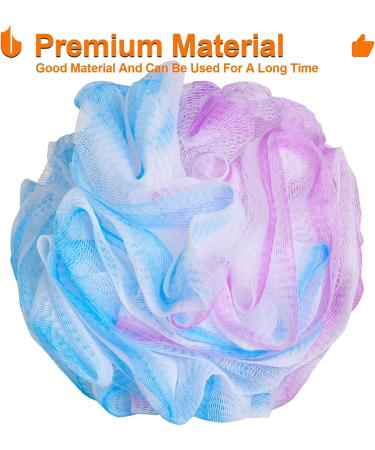 Urbanstrive XL Soft Shower Loofah Ball - 75g Bath Sponge for Body Wash | Bathroom Accessories for Men and Women | Blue-Purple | 1 Pack - Buy Online on SooperMarket.com