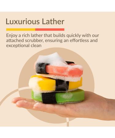 Yoove Fresh Fruit Soap 3-Pack | Antioxidant Rich Pomegranate Passion Fruit & Citrus Bar Soap for Nourished Radiant Skin | Natural Exfoliating Scrubber - Buy Online on SooperMarket.com
