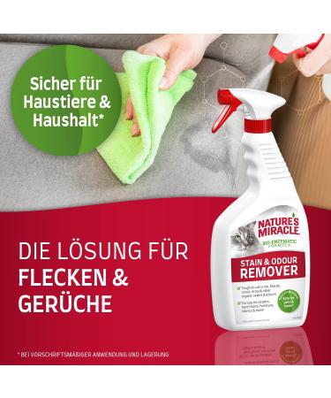 Nature s Miracle Cat Stain & Odor Remover - Enzyme Cleaner with Citrus Fragrance | 709 ml | Effective Dirt Removal - Buy Online on SooperMarket.com
