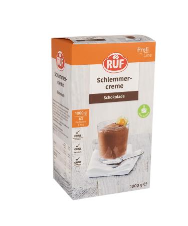 RUF Gourmet Chocolate Cream quick preparation without cooking cream dessert for chocoholics and chocolate fans large pack 1x1000g