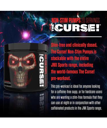JNX The Curse Non-Stim Pre-Workout Supplement 266g - Maximum Power & Endurance - Watermelon Flavor | Men & Women - Buy Online on SooperMarket.com