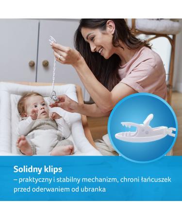 Lovi Pacifier Chain for 0+ Months | BPA Free Safe Design & Practical Clip System | Prevent Loss with Folky Style - Buy Online on SooperMarket.com