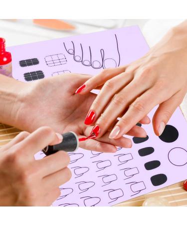 Silicone Nail Mat | Manicure Protector Mat for Nail Practice Nail Polish Coloring Practice Professional Nail Manicure Tools for Acrylic Fingernails - Buy Online on SooperMarket.com