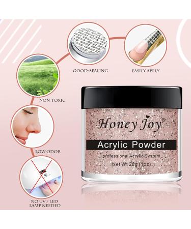 28g Acrylic Nail French Manicure Powder Set - White, Clear, Black, Nude | HJ-NAP016 (No.16) - Buy Online on SooperMarket.com