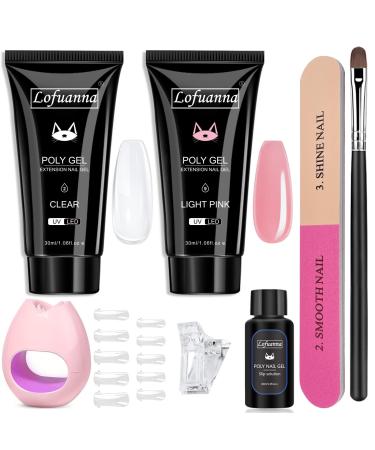 Poly nail gel set poly gel nail kit poly gel starter kit with manicure tools poly nail gel set gel nails make yourself at home kit 2