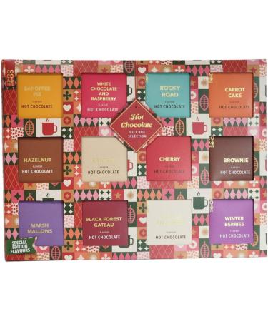 Hot Chocolate Gift Set 12 Pack Assorted Flavours Selection Gift Box Dessert Limited Edition (Limited Edition Selection) - Buy Online on SooperMarket.com
