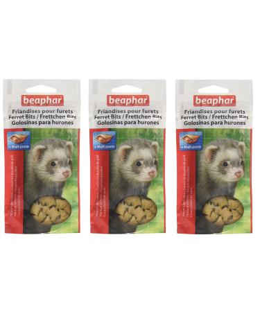 3 PACK BEAPHAR FERRET BITS SMALL ANIMAL TREATS 35G