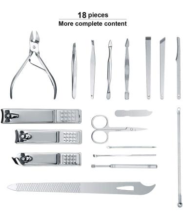 Keiby Citom Manicure Set 18pcs Professional Nail Clippers Kit Pedicure Care Tools-Stainless Steel Grooming Tools with Rose Gold PU Leather Case for Travel & Home (Rose Gold) - Buy Online on SooperMarket.com