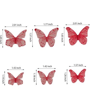 Arthsdite 40Pcs Edible Wafer Paper Butterfly Cupcake Toppers 3D Cake Realistic Pastel Butterfly Decoration for Birthday Party Wedding Food Decorations - Pink Pink 2 - Buy Online on SooperMarket.com