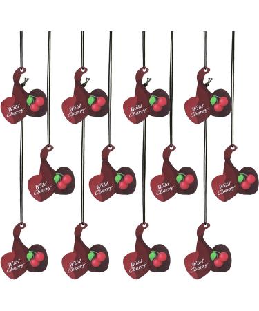 12Pcs Natural Cherry Scented Car Air Fresheners - Long Lasting Smell for Men & Women | Vent Clips Bulk Pack - Automotive Car Freshener Perfume - Buy Online on SooperMarket.com