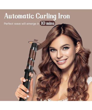 WeChip Rotating Curling Iron Automatic Hair Curler 1 1/4 Inch Ionic Self Curling Iron with Long Barrel Curling Wand for Waves with Extra Long Nano Titanium Barrel - Buy Online on SooperMarket.com