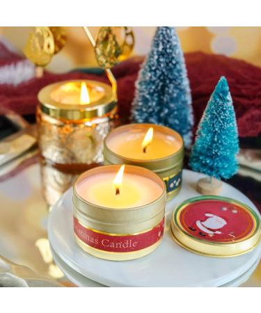 Sentorini Fragrance Candles Christmas Gift Set - 4 Soy Wax Aromatherapy Candles for Women | Perfect for Weddings Parties Father's Day Mother's Day & Valentine's Day - Scents: Sherry Brandy Apple Cinnamon Winter Cedar Gingerbread - Buy Online on SooperMarket.com
